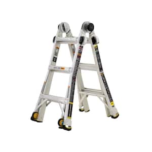 14 ft. Reach Aluminum Multi-Position Ladder, 375 lbs. Load Capacity Type 1AA Duty Rating