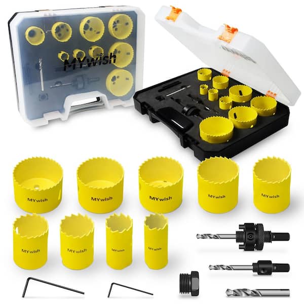 MYWISH M42 Bi-Metal Hole Saw Kit (15-Piece)