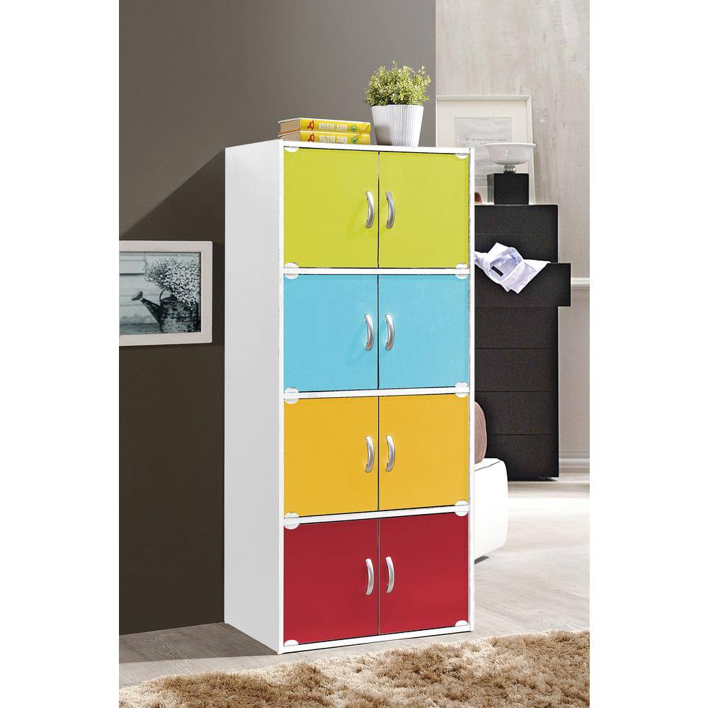 Rainbow 57'' Tall 8-Door Freestanding Storage Cabinet