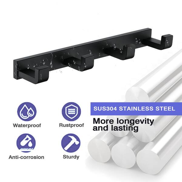 FYSGDF-Bath Towel Hooks, 6 Pack Self Adhesive Coat Hooks, Sturdy No