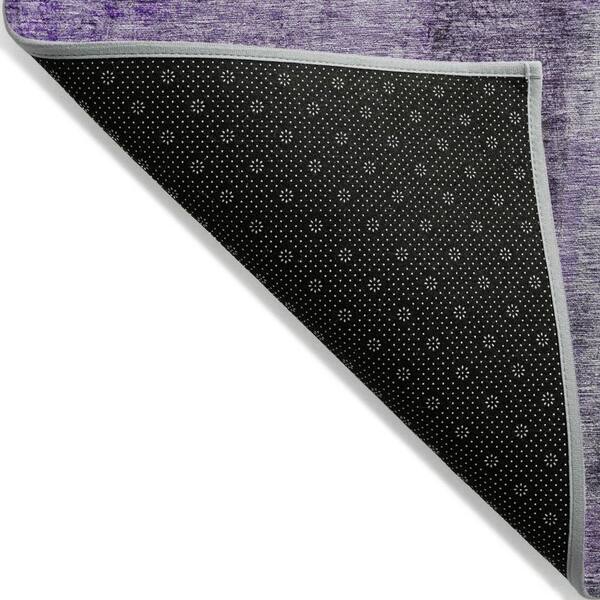 Purple, Lavender 10 ft. x 14 ft. Woven Abstract Polyester Rectangle Indoor/Outdoor Area Rug