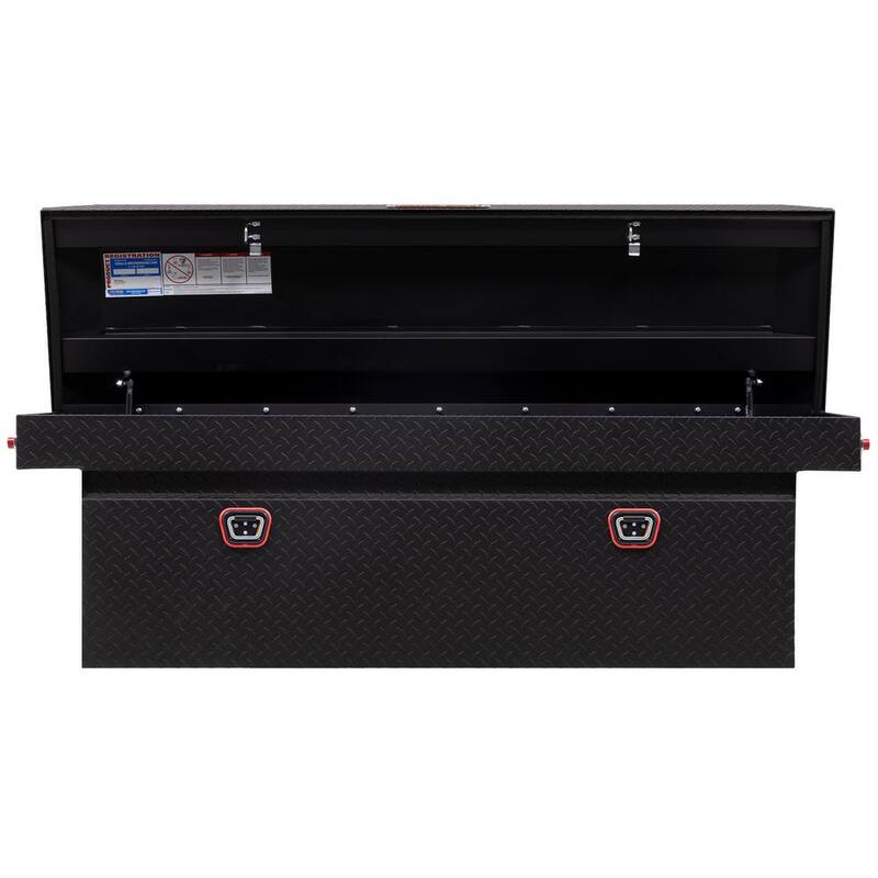 72 in. Matte Black Aluminum Full Size Deep Crossover Truck Tool Box