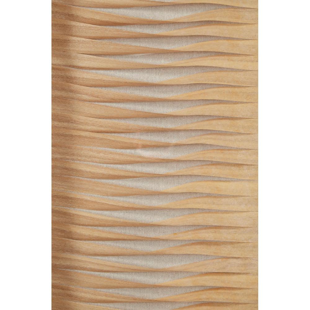 Large Brown Wood and Rattan Shadow Box Wall Art Set