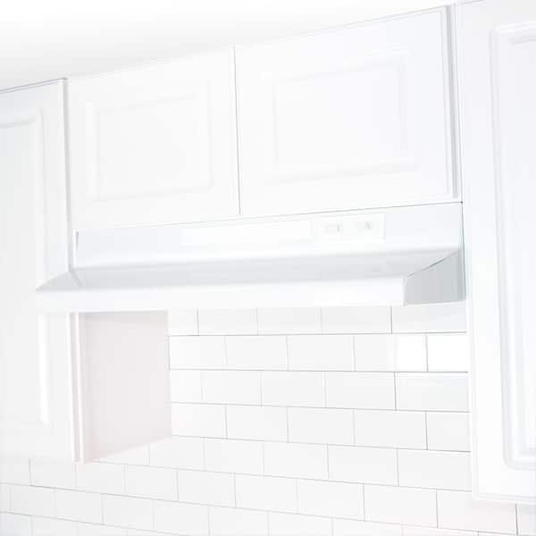AV Series 24 in. Under Cabinet Convertible Range Hood with Light in White