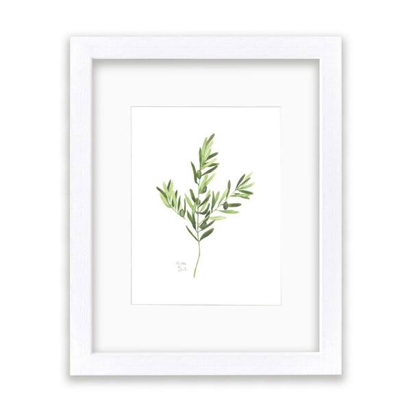 Unbranded Nature's Lace 1 "Olive" by Alyssa Lewis Individual White Framed with Mat Nature Art Print 24 in. x 18 in.