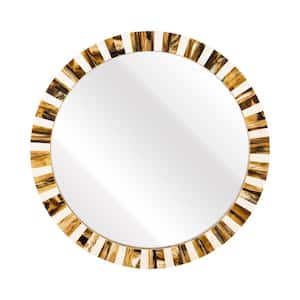 Freeland 30 in. W x 30 in. H Resin Horn Wall Mirror