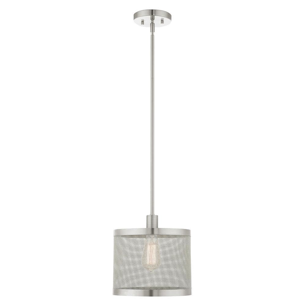 Ardsley 1-Light Brushed Nickel Pendant with Stainless Steel Mesh Shade price history on PriceWatchPro