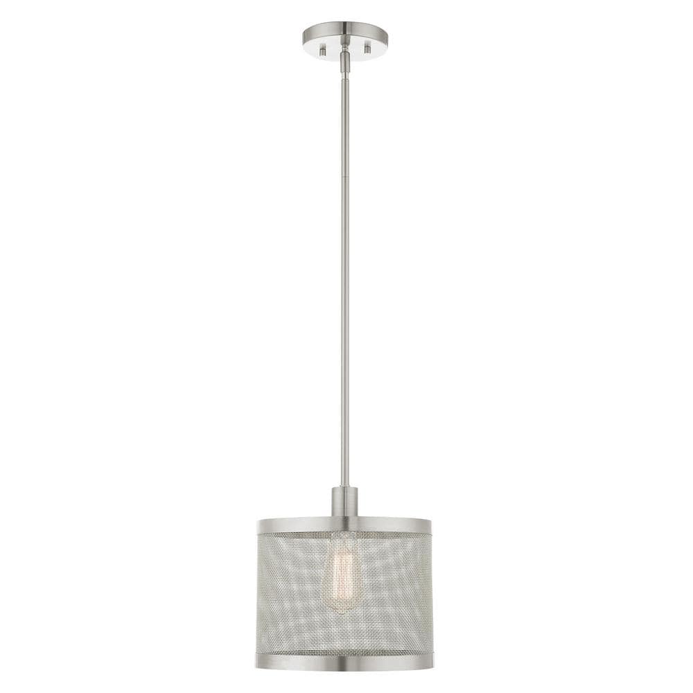 Livex Lighting Industro 1 Light Brushed Nickel Pendant 46212-91 - The ...