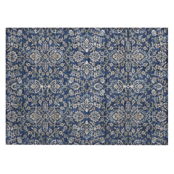 Chantille Machine Washable Indoor/Outdoor Abstract ACN2634 Navy 2 ft. x 3 ft. Accent Rug