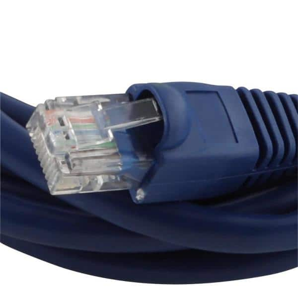 Commercial Electric 3 Ft Cat5e Utp Ethernet Cable Blue 575656 3 The Home Depot