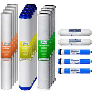 F17RCB3P 20 in. Commercial Reverse Osmosis Replacement Filter Set 2-Year Supply, Water Filter Cartridge Set for RCB3P