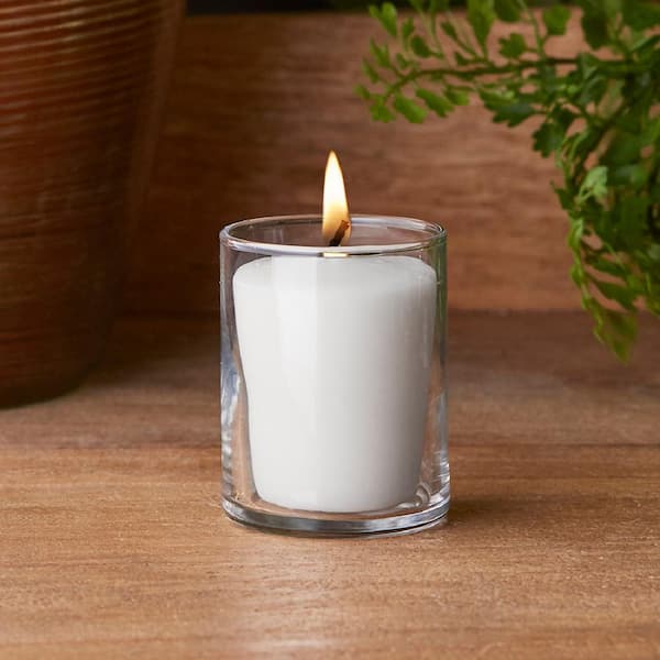 Richland Votive Candles Unscented White 10 Hour Set of 12 - Quick Candles