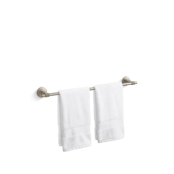 Torrington 24 in. Wall Mounted Single Towel Bar in Vibrant Brushed Nickel