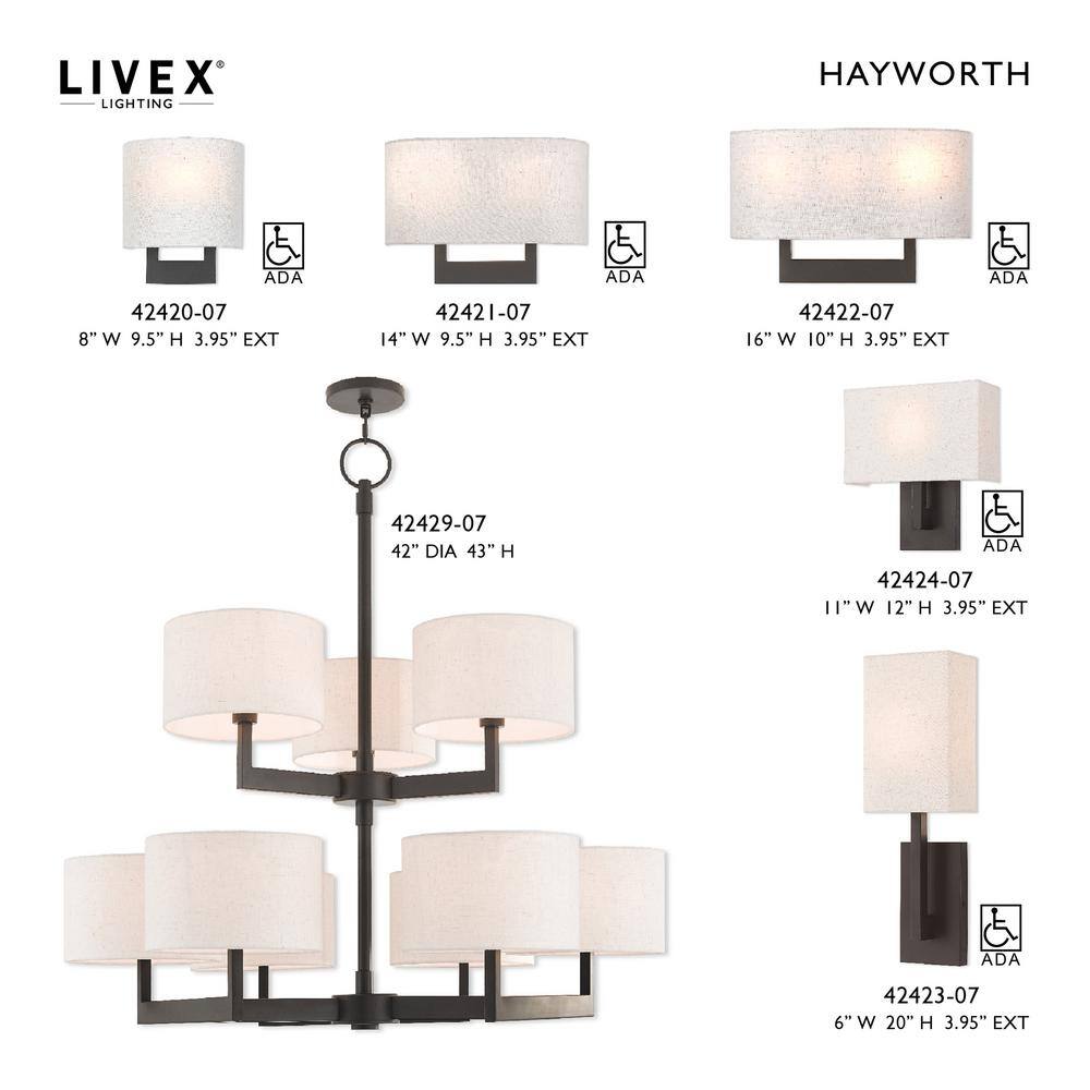 Bronze 3-Light Direct Wired Electric Wall Sconce