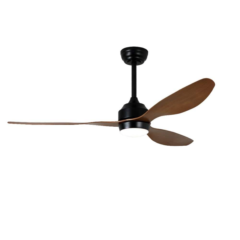 52 in. Natural Wood Downrod Mount Ceiling Fan with Light ,3 ABS Blades,Remote Control & Timer, Reversible Airflow price history on PriceWatchPro