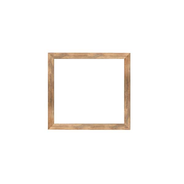BrandtWorks Blonde Barn Wide Framed Wall Mirror 37 in. W x 40 in. H