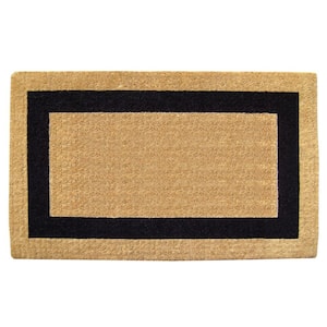 Single Picture Frame Black 22 in. x 36 in. HeavyDuty Coir Door Mat