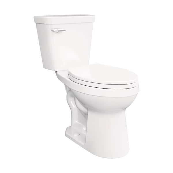 Viper Force 12 in. Rough-in 2-Piece 1.28 GPF Single Flush Compact Elongated Chair Height Toilet in White Seat Included