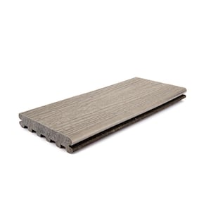 Enhance Naturals 1 in. x 6 in x 12 ft. Rocky Harbor Grooved Edge Grey Composite Deck Board
