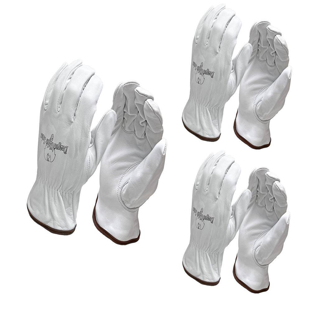 Dragon Slayer XX-Large White Keystone Thumb, Elastic Wrist Premium Goat Grain Leather Work Glove, Welding Glove 3-Pair price history on PriceWatchPro