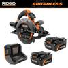18V Starter Kit with (2) 4.0 Ah MAX Output Batteries and Charger with 18V Brushless Cordless 7-1/4 in. Circular Saw