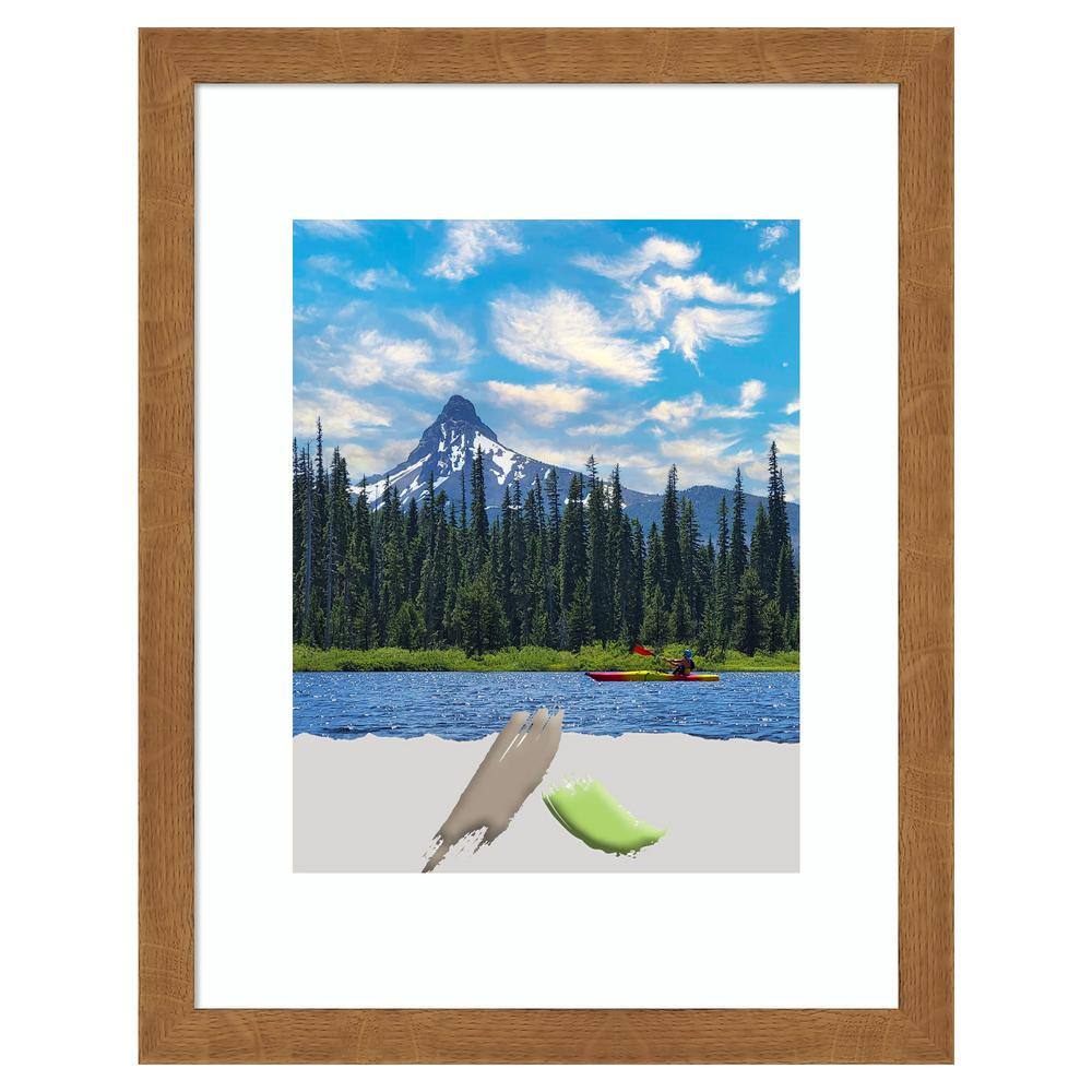 Carlisle Blonde Narrow Wood Picture Frame 11x14 with White Mat