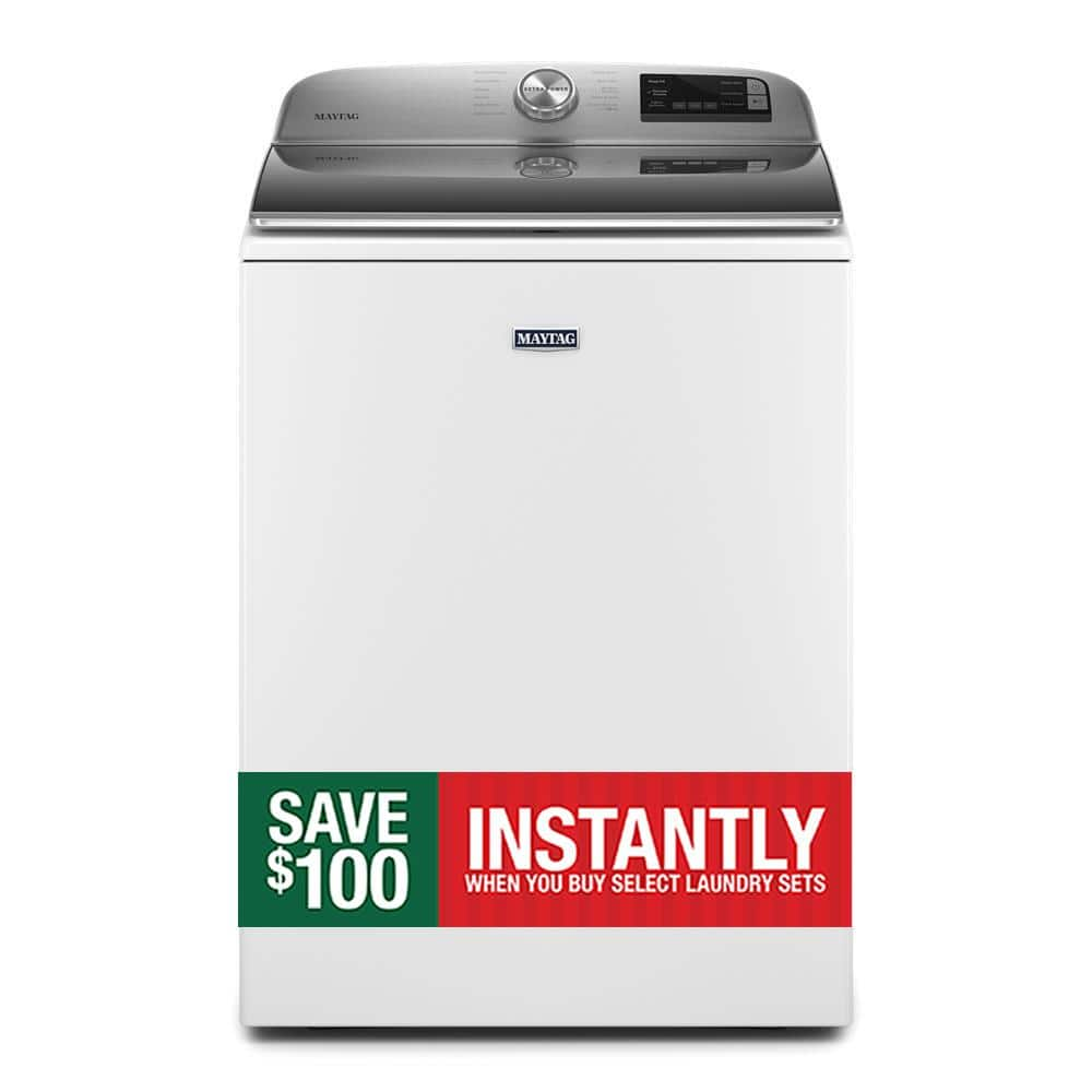 Maytag 4.7 cu. ft. Smart Capable White Top Load Washing Machine with Extra Power and Deep Fill Option