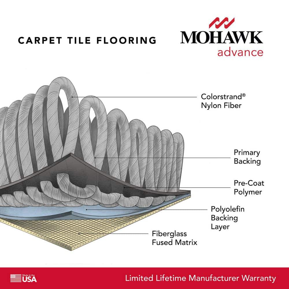 Mohawk Advance 24" x 24" Carbon Nylon Carpet Tiles