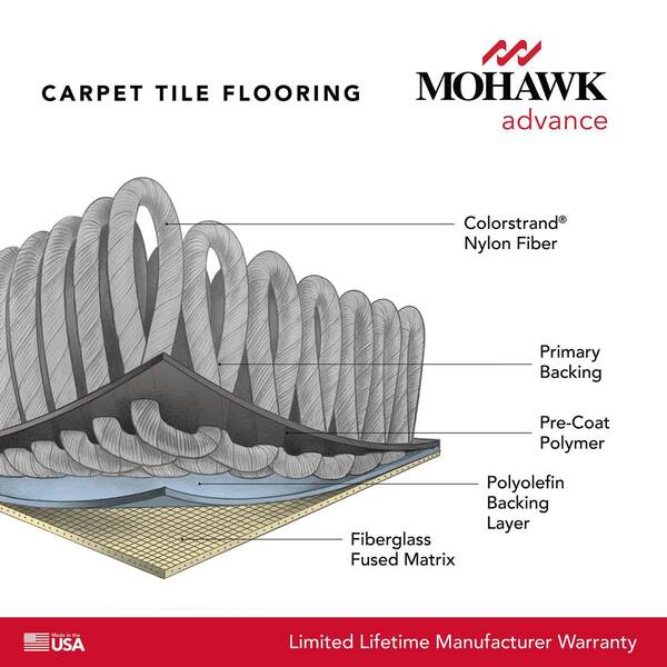 Shop Mohawk Group Rebel Tile Wild Thing RBLTHNG2424 Carpet