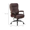 Dimensions of the leather office chair shown.