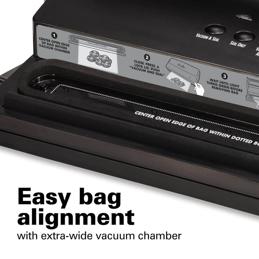 Hamilton Beach NutriFresh Black and Silver Vacuum Sealer