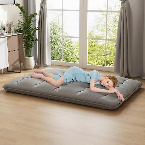 Costway 4 in. Full Futon Mattress Japanese Floor Pad with Washable