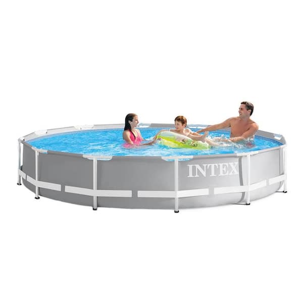 Intex 26710EH 12 ft. x 30 in. Durable Prism Steel Frame Above Ground Swimming Pool - 3