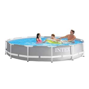 12 ft. x 30 in. Prism Frame Above Ground Round Swimming Pooland and Robot Vacuum