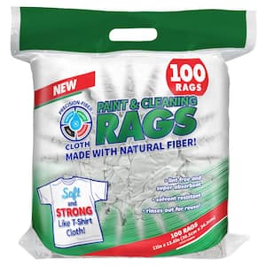 12 in. x 13.6 in. Precision-Fiber Cloth Paint and Cleaning Rags (100-Count)