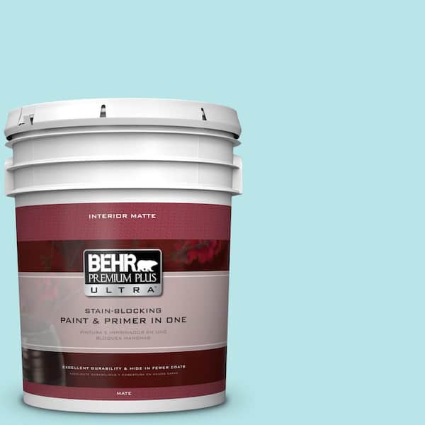 BEHR Premium Plus Ultra 5-gal. #500A-2 Refreshing Pool Flat/Matte Interior Paint-DISCONTINUED