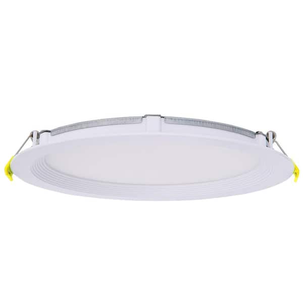8 in. Selectable CCT Ultra-Slim Direct Fit Canless Integrated LED Recessed Light Trim for Round Wet Loc 12-Pack