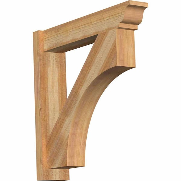 Ekena Millwork 6 in. x 28 in. x 28 in. Western Red Cedar Westlake Traditional Rough Sawn Outlooker