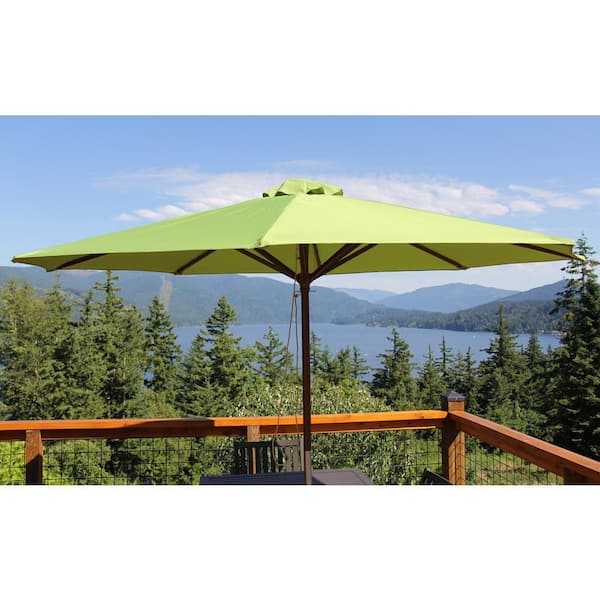 lime green patio umbrellas PALMAS 15 X 9 Ft Double Sided Twin Umbrella for Outdoor Patio, Fear not Lime Green Outdoor Umbrellas |