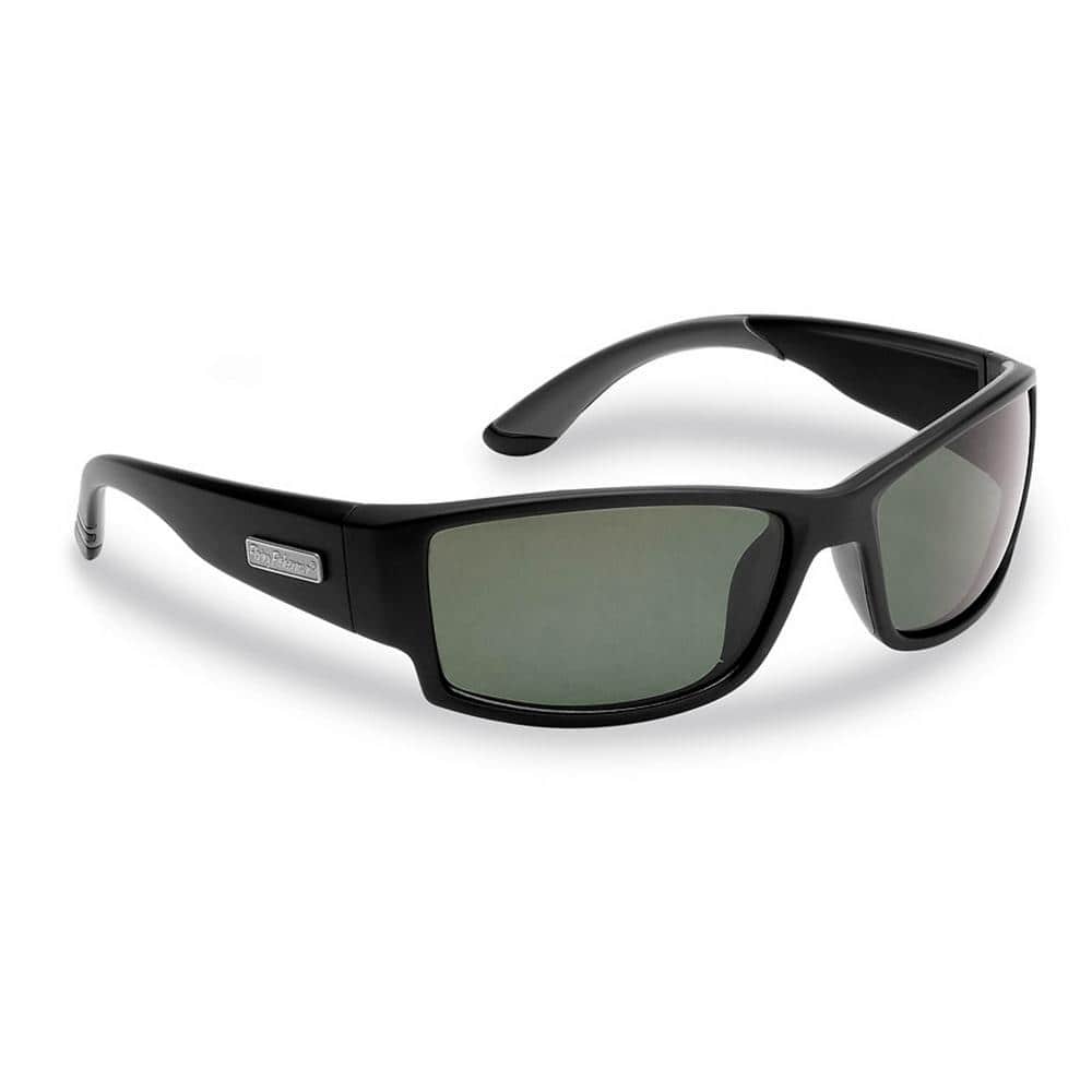 Flying Fisherman Razor Polarized Sunglasses Matte in Black Frames with Smoke Lens