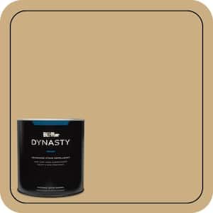 1 qt. #S310-4 Perennial Gold One-Coat Hide Satin Enamel Interior Stain-Blocking Paint and Primer