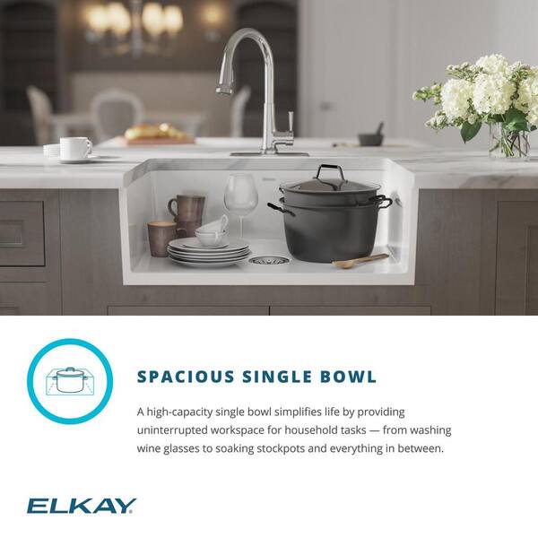 Elkay 3.5 in. Kitchen Sink Drain with Deep Strainer Basket and