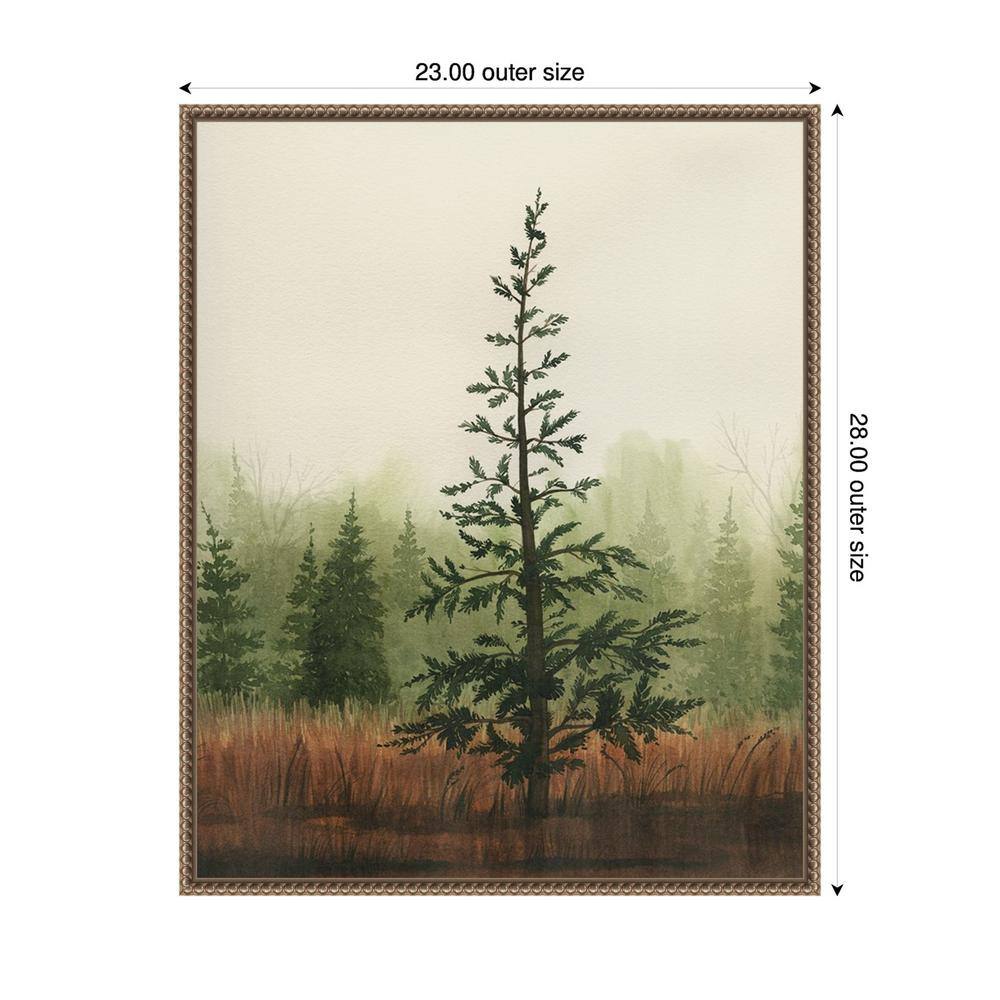 Grace Popp Young Evergreen II Bronze Framed Canvas Print