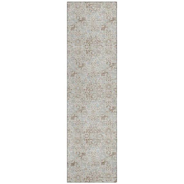 Chantille Machine Washable Indoor/Outdoor Abstract ACN2783 Ivory 2 ft. x 7 ft. Runner Rug