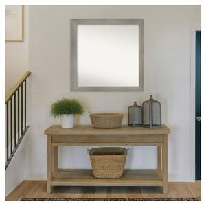 Grand Greywash Narrow 29.75 in. x 29.75 in. Non-Beveled Casual Square Framed Wall Mirror