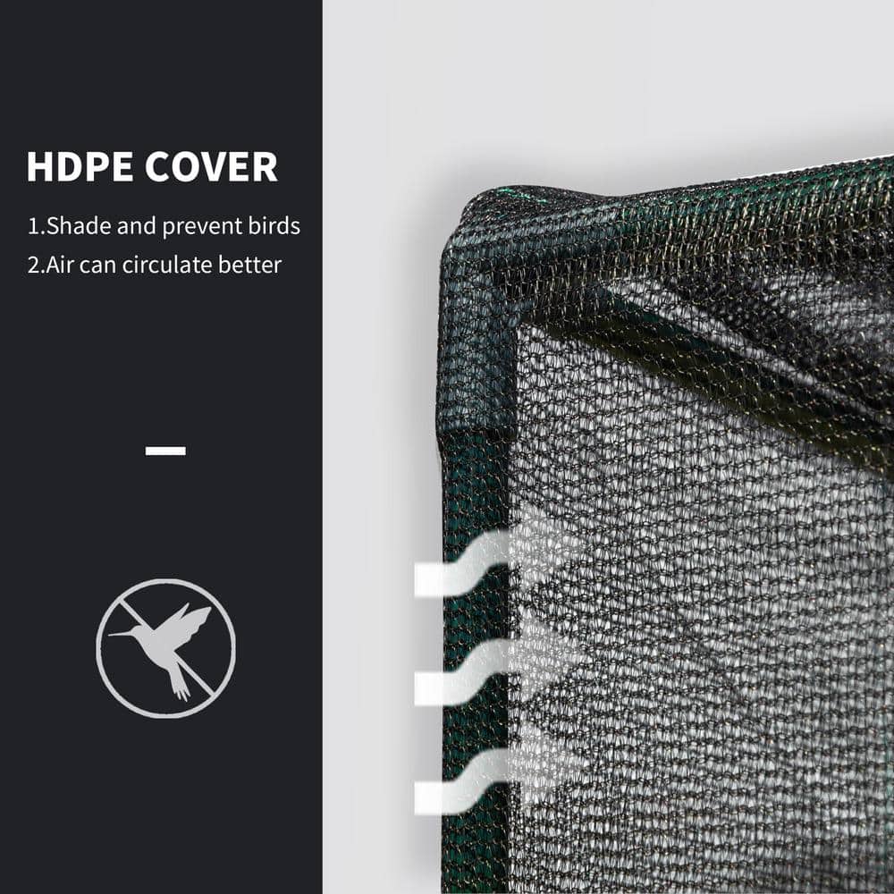 Garden Guardian 46'' Deluxe Steel Frame Plant Protector with Mesh & Zippered Access