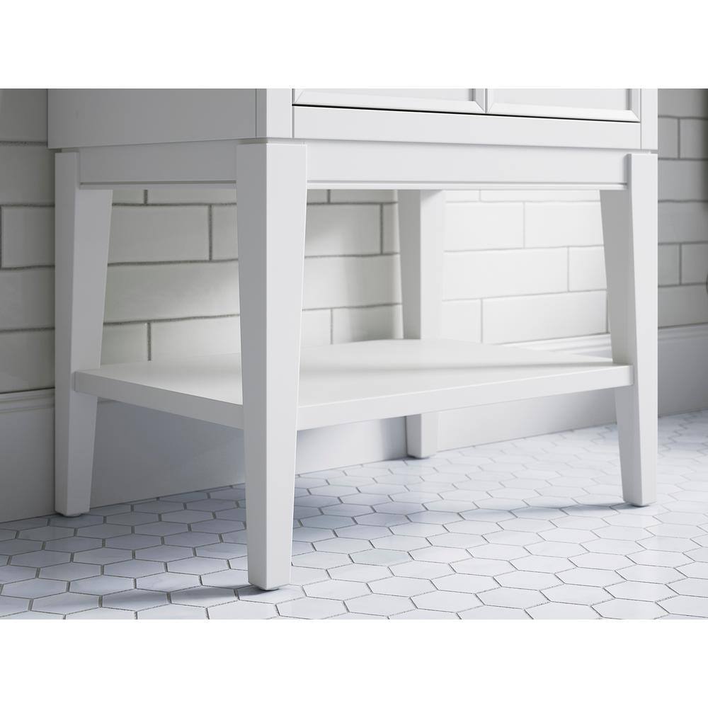 Winnow 24" White Quartz Top Freestanding Single Sink Vanity