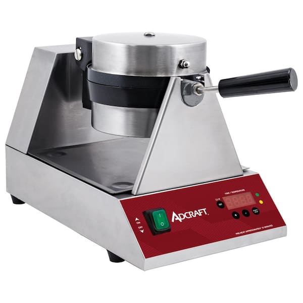 Adcraft Single Belgian Waffle Maker, 7 in., in Stainless Steel