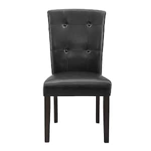 Francis Tufted Black Side Chair (Set of 2)