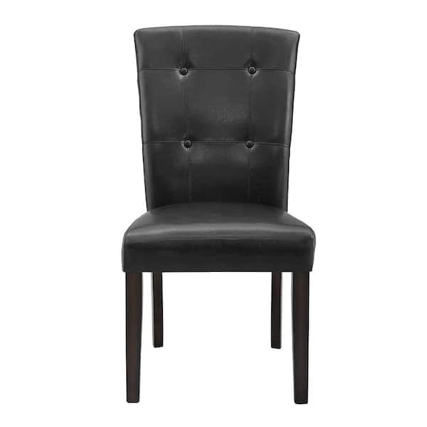 Steve Silver Francis Tufted Black Side Chair (Set of 2)